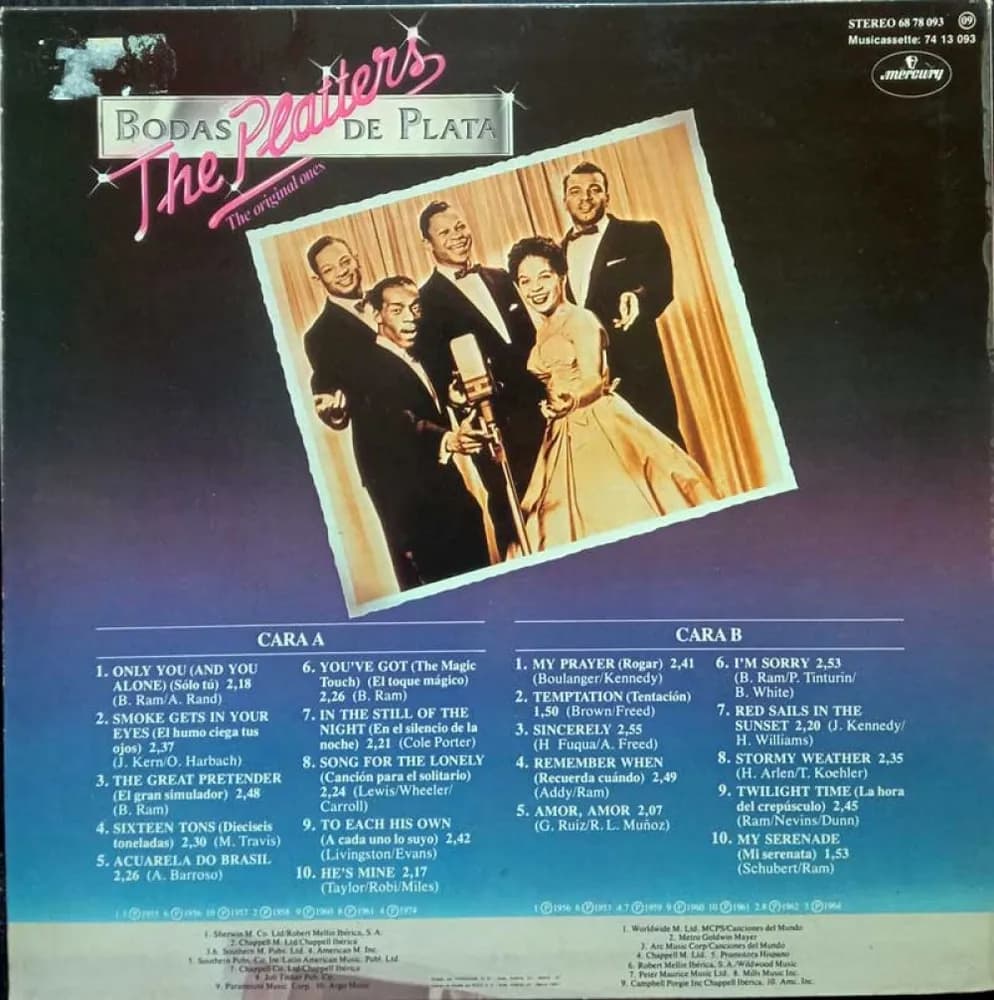 THE PLATTERS - BODAS DE PLATA 20 GRABACIONES ORIGINALES