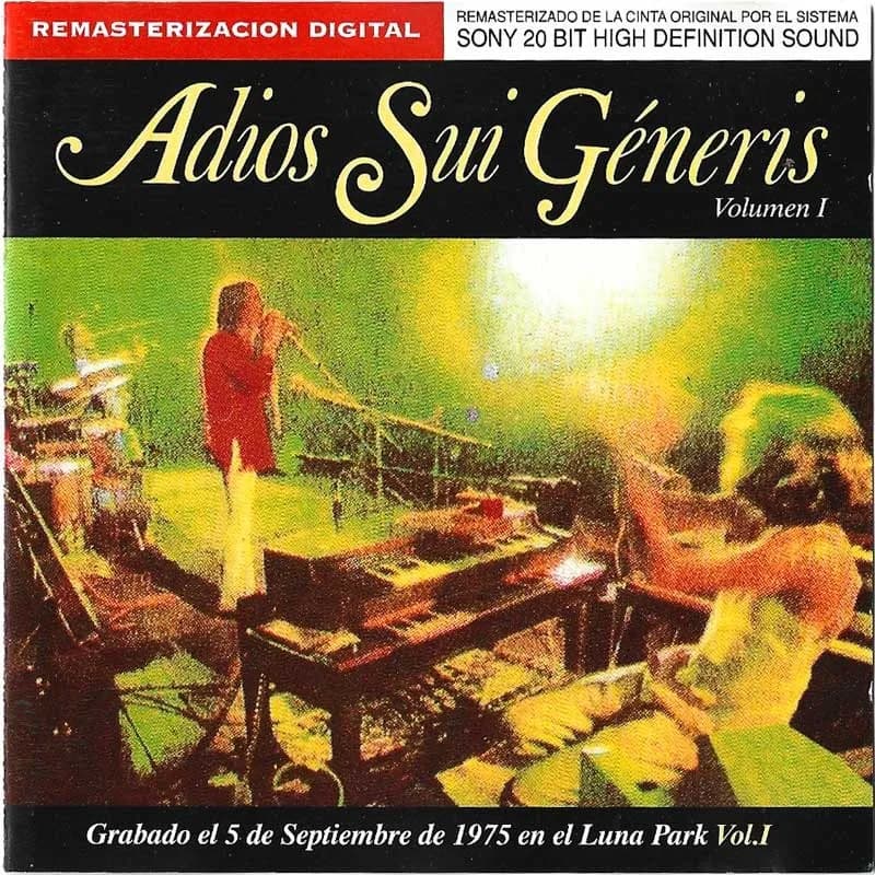 SUI GENERIS - ADIÓS SUI GÉNERIS VOL. I